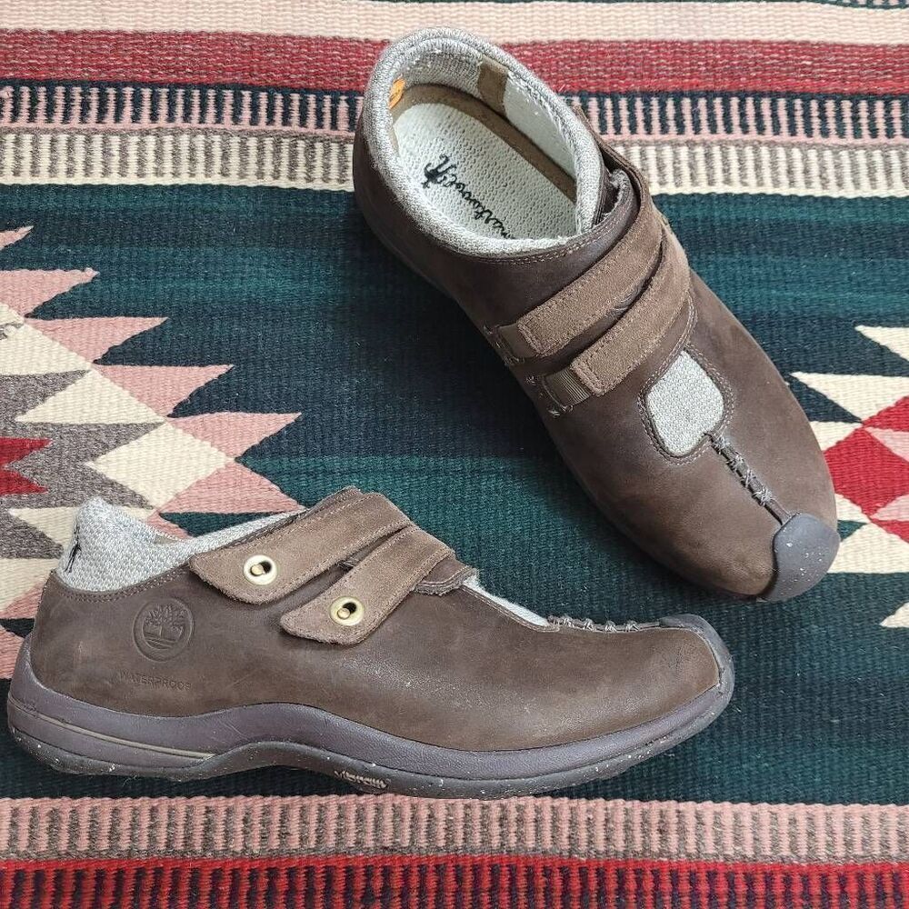 Timberland Smartwool Brown Leather Lined Shoes Sz 7.5 Outdoors Waterproof Comfor
